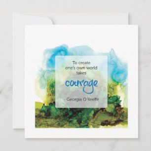 Georgia O'Keeffe Quote Inspirational Card