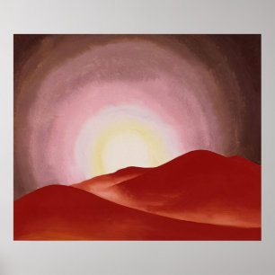 Georgia O'Keeffe -  Red Hills, Lake George - Preci Poster