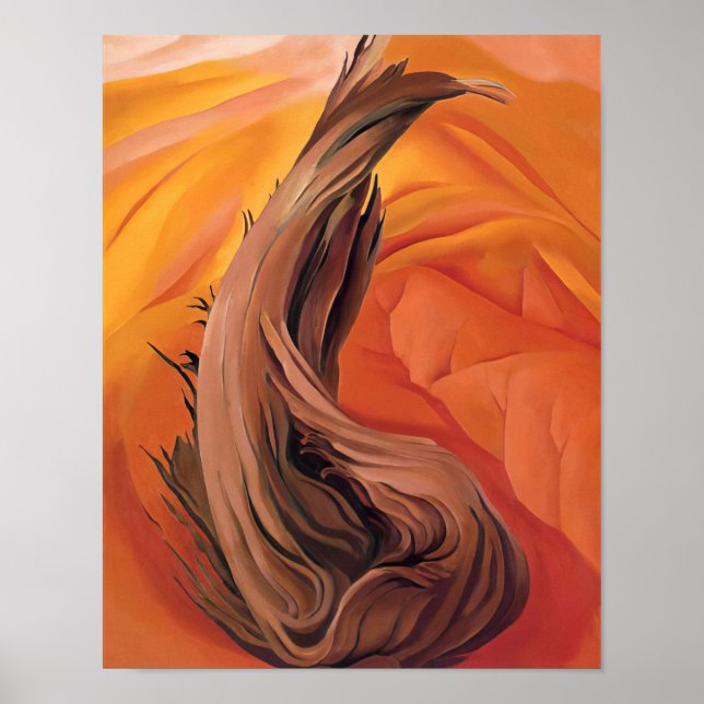 Georgia O'Keeffe -  Stump in Red Hills - Precision Poster (Front)
