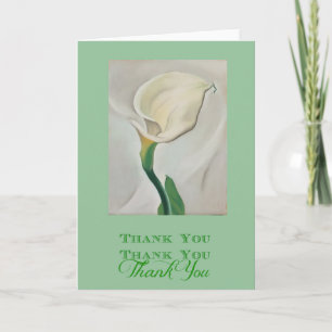 Georgia O'Keeffe White Cala Lily Thank You Card