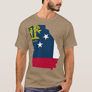 Georgia outline with flag T-Shirt