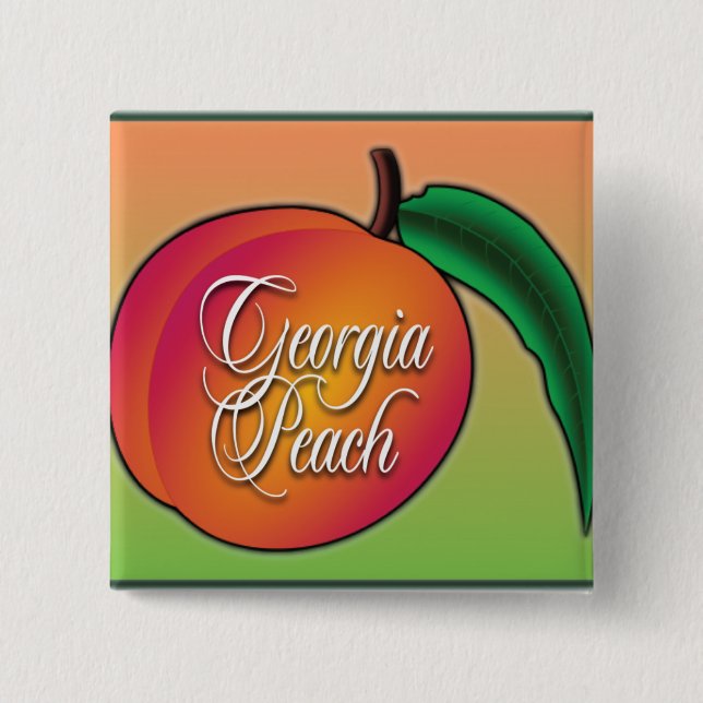 Georgia Peach 15 Cm Square Badge (Front)