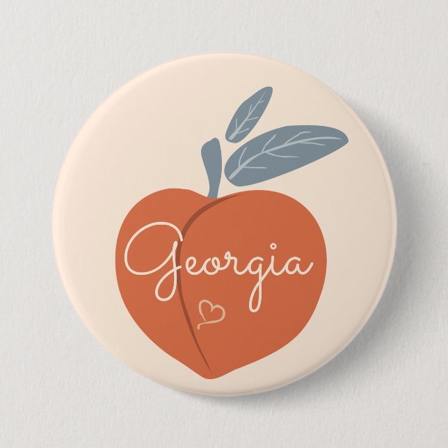 Georgia Peach 7.5 Cm Round Badge (Front)
