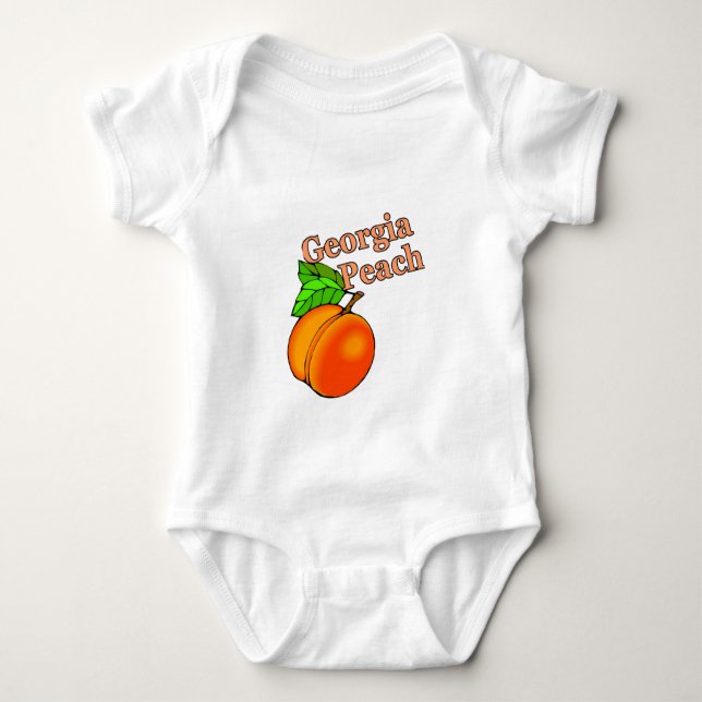 Georgia Peach Baby Bodysuit (Front)