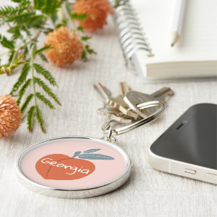 Georgia Peach customize your text Key Ring