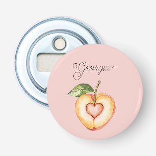 Georgia Peach Heart Fruit Bottle Opener
