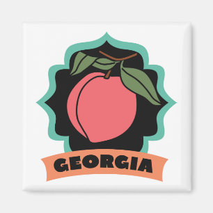 Georgia Peach Logo Magnet
