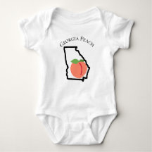 Georgia Peach newborn bodysuit