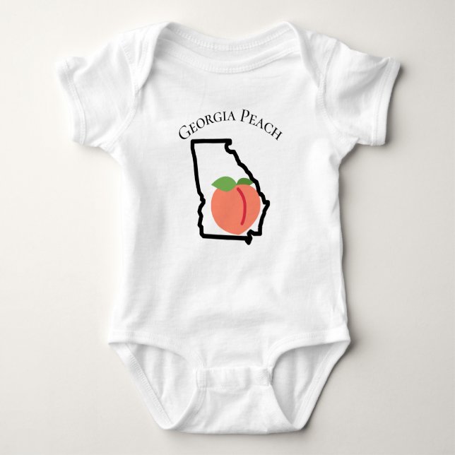 Georgia Peach newborn bodysuit (Front)