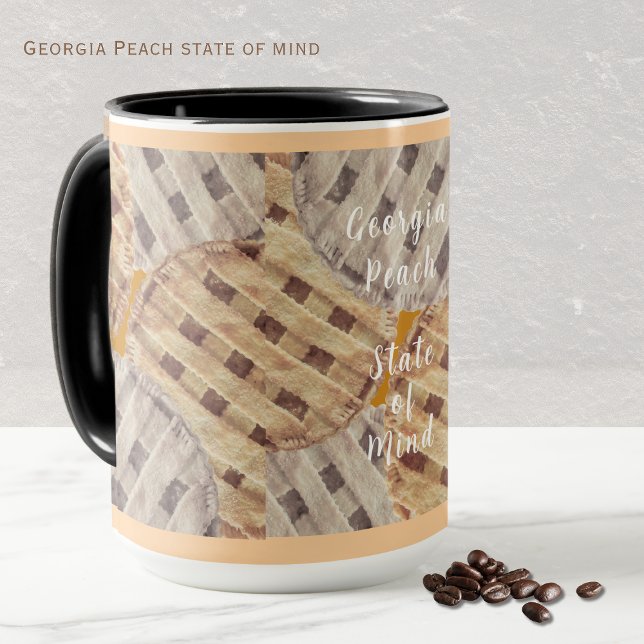 Georgia Peach Pie Mug (Personalize yout Georgia peach pie mug! Georgia peach state of mind!)