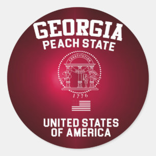 Georgia Peach State Classic Round Sticker