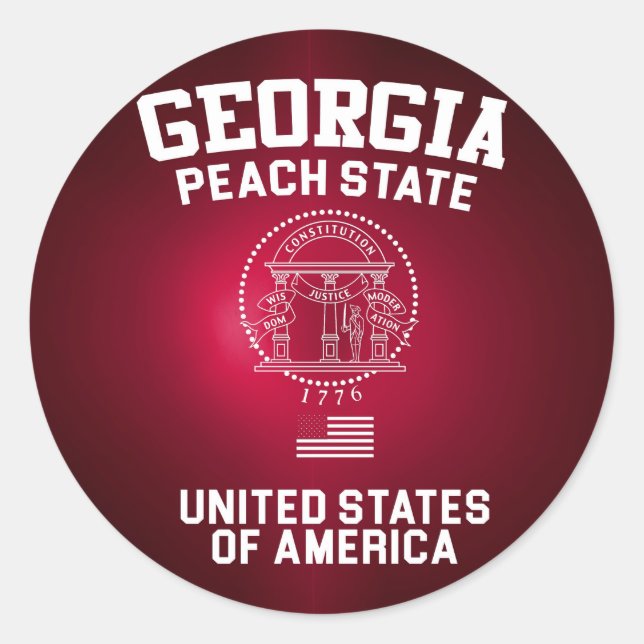 Georgia Peach State Classic Round Sticker (Front)