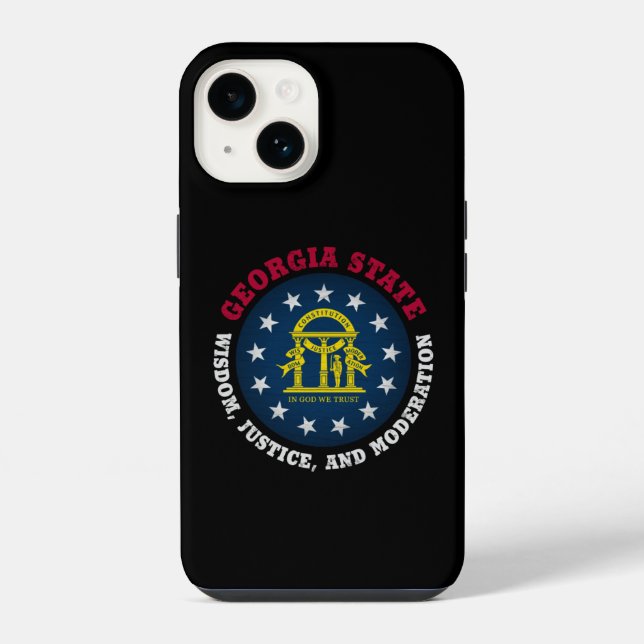 GEORGIA PEACH STATE FLAG iPhone CASE (Back)
