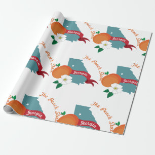 Georgia Peach State Wrapping Paper