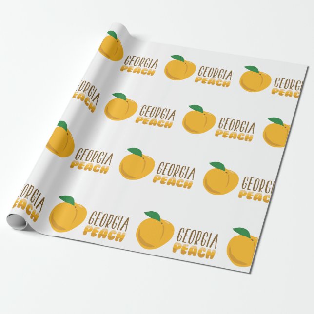 Georgia Peaches Wrapping Paper (Unrolled)