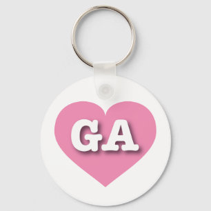 Georgia Pink Heart - Big Love Key Ring