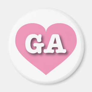 Georgia Pink Heart - Big Love Magnet