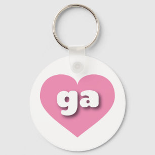 Georgia Pink Heart - I love ga Key Ring
