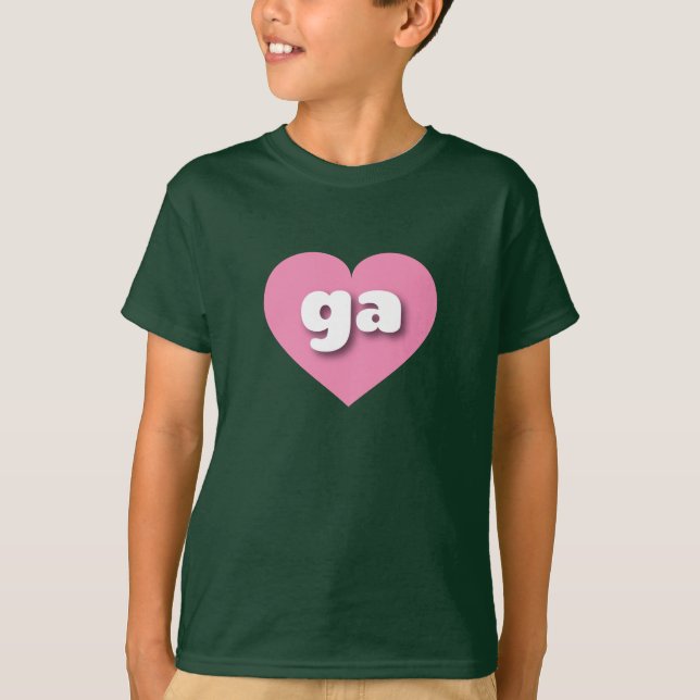 Georgia pink heart - I love ga T-Shirt (Front)