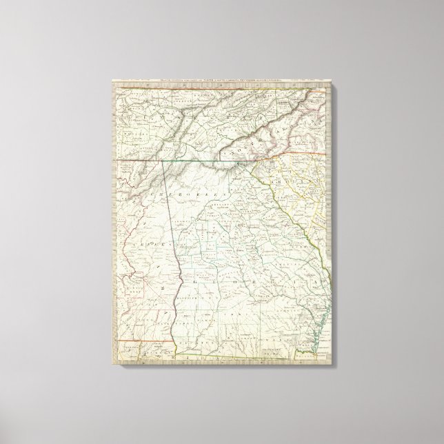 Georgia, pts of NC, SC, Tenn, Ala, Florida Canvas Print (Front)