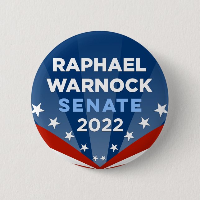 Georgia Raphael Warnock for Senate 2022 6 Cm Round Badge (Front)