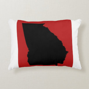 GEORGIA RED AND BLACK DECORATIVE CUSHION