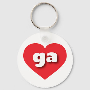 Georgia Red Heart - I love ga Key Ring