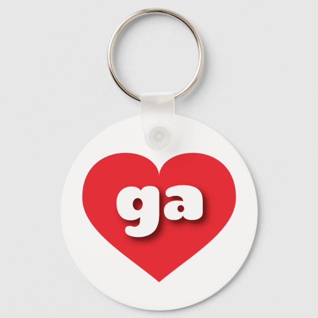 Georgia Red Heart - I love ga Key Ring (Front)