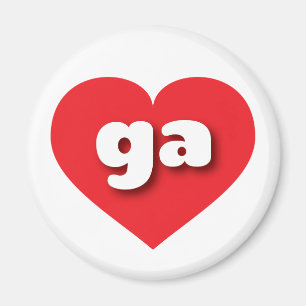 Georgia red heart - I love ga Magnet