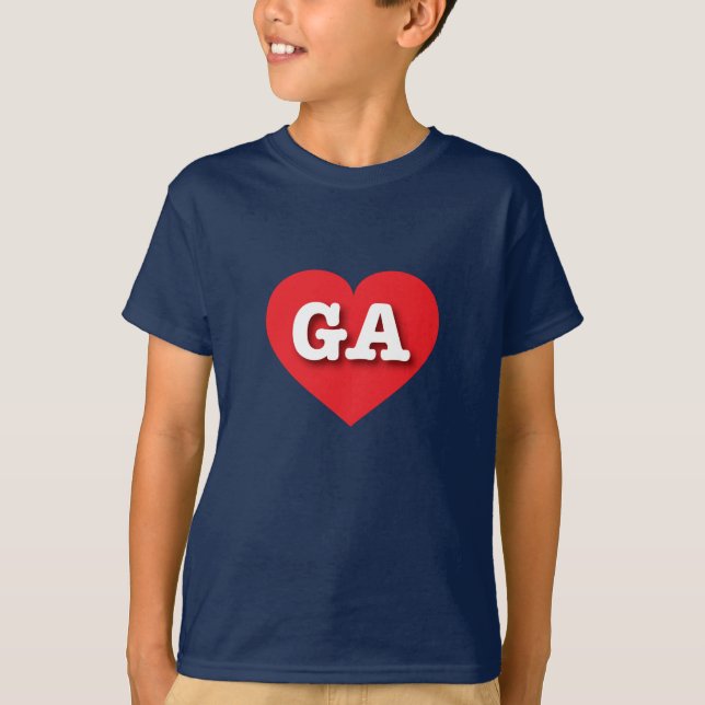 Georgia Red Heart - I love GA T-Shirt (Front)