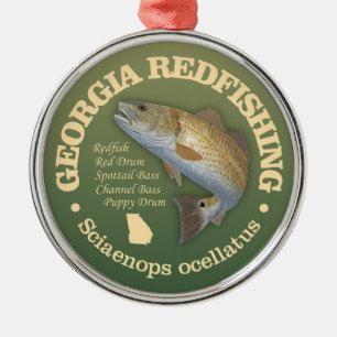 Georgia (redfish) metal tree decoration