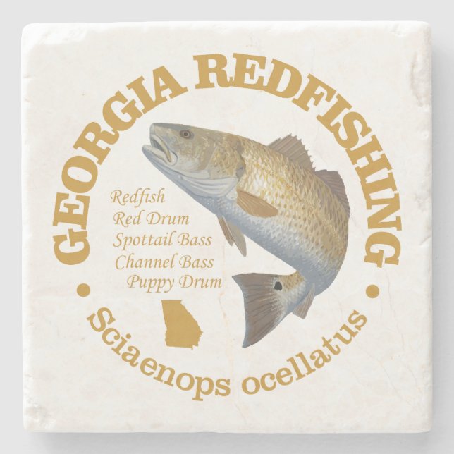 Georgia (redfish) stone coaster (Front)