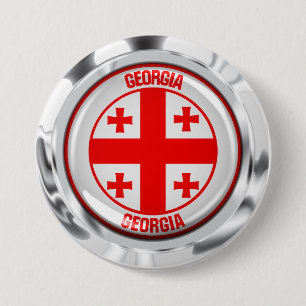 Georgia Round Emblem 7.5 Cm Round Badge