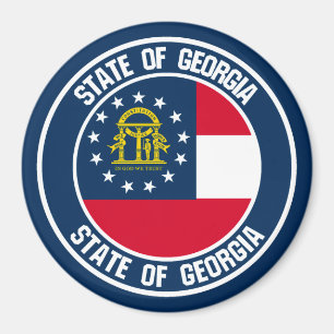 Georgia Round Emblem Magnet