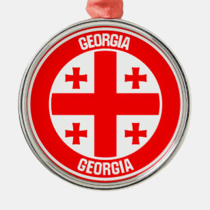 Georgia Round Emblem Metal Tree Decoration