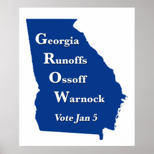 Georgia Runoffs Ossoff Warnock Poster