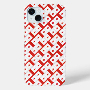 Georgia Sakartvelo flag pattern iPhone 15 Mini Case