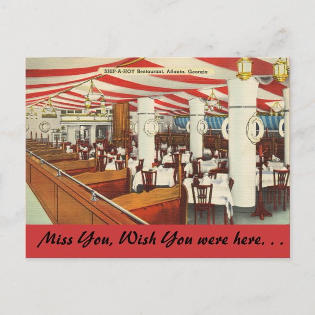 Georgia, Ship-A-Hoy, Atlanta Postcard (Front)