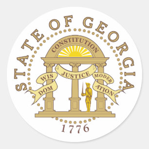Georgia sign classic round sticker