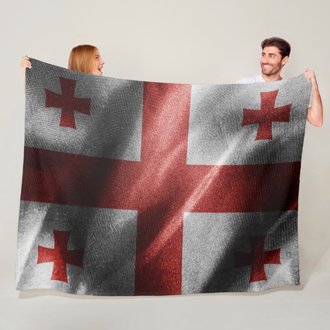 Georgia silk flag fleece blanket (In Situ)