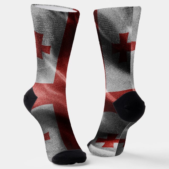 Georgia silk flag socks (Angled)