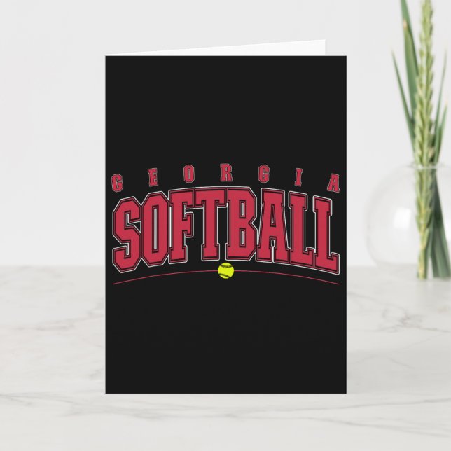 Georgia Softll Vintage Retro Design  Card (Front)