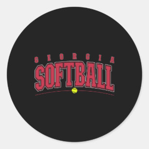 Georgia Softll Vintage Retro Design Classic Round Sticker