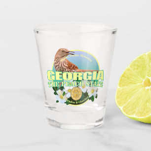 Georgia State Bird & Flower Shot Glass