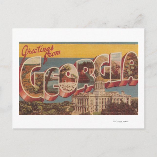 Georgia (State Capital) - Large Letter Scenes Postcard (Front)