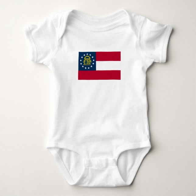 Georgia State Flag Baby Bodysuit (Front)