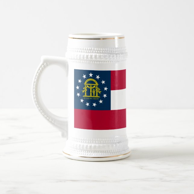 Georgia State Flag Beer Stein (Left)