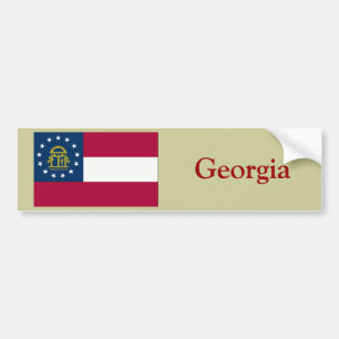 Georgia State Flag Bumper Sticker