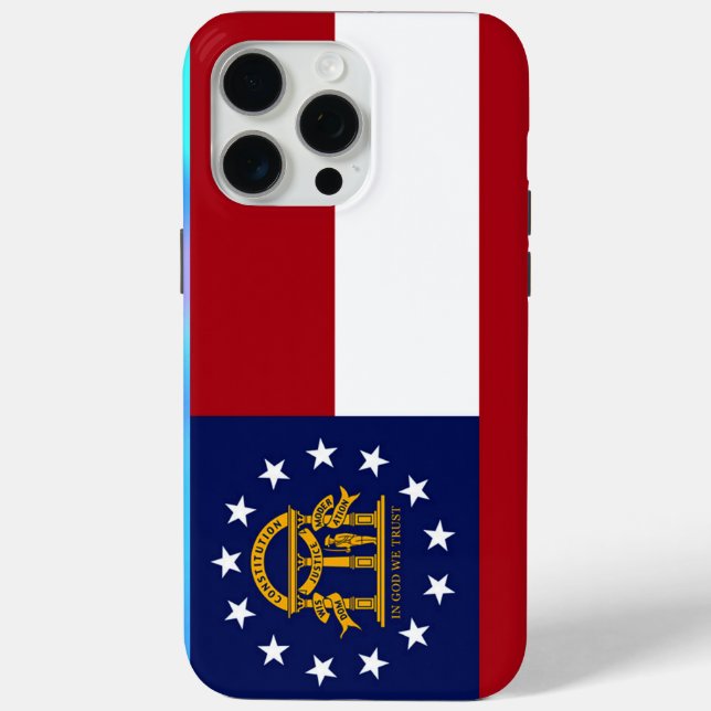 Georgia State Flag Case-Mate iPhone Case (Back)
