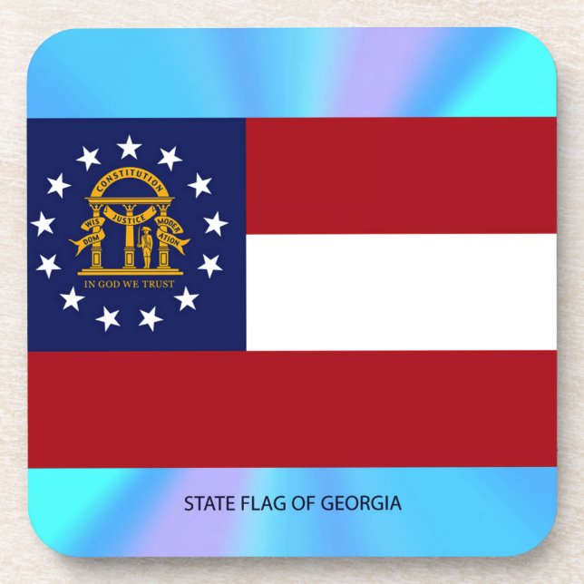 Georgia State Flag Coaster (Front)
